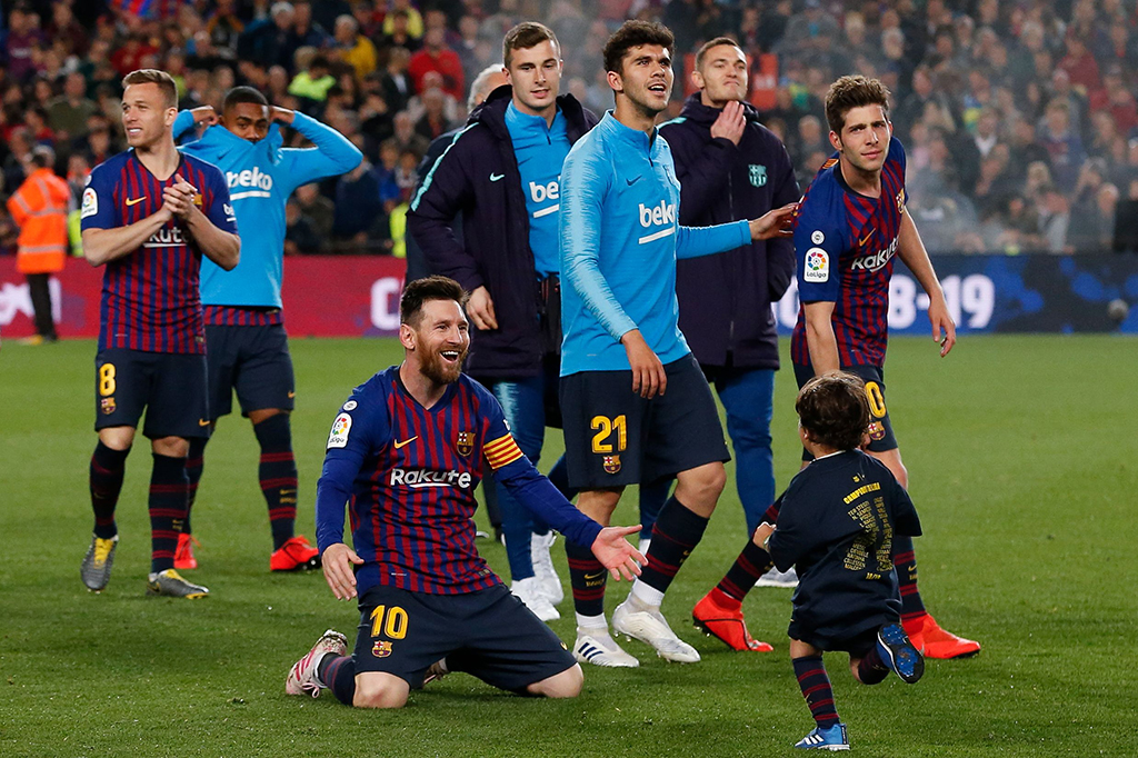 Gol tunggal kemenangan Barcelona dicetak oleh Lionel Messi pada menit ke-62. Afp Photo/Pau Barrena