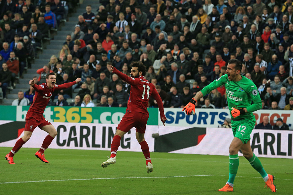 Liverpool kembali unggul lewat Mohamed Salah di menit ke-28. 