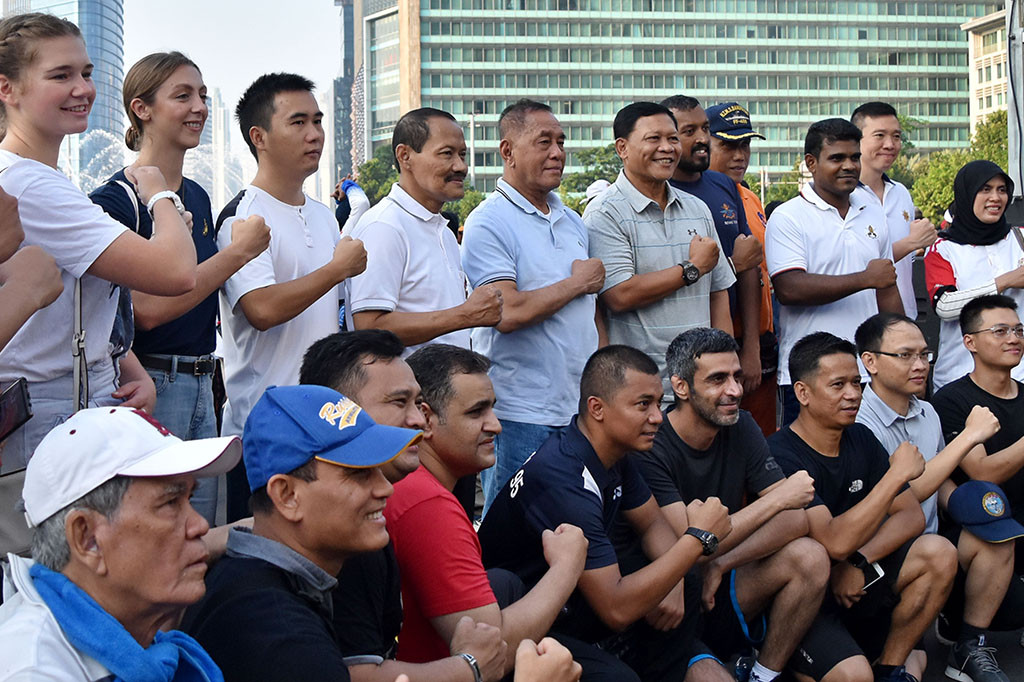 Acara tersebut menyosialisasikan semangat bela negara dan persatuan bangsa sekaligus menyambut bulan suci Ramadan. 