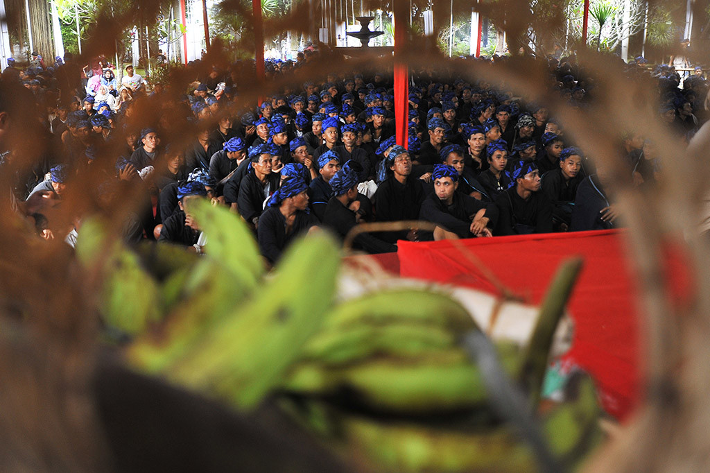Ribuan warga Baduy acara Seba Baduy di Pendopo Gubernur Banten, di Serang.