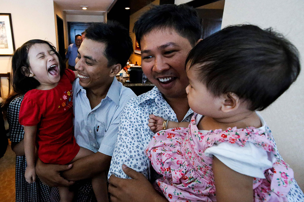 Bulan lalu Wa Lone dan Kyaw Soe Oo dianugerahi hadiah bergengsi Pulitzer, salah satu penghargaan tertinggi jurnalisme.