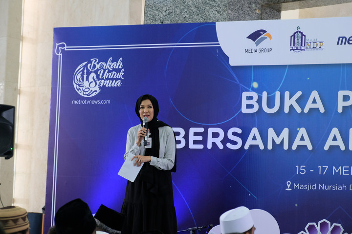 Ketua panitia buka puasa bersama, Fifi Aleyda Yahya mengatakan kegiatan buka puasa bersama ini akan berlangsung selama tiga hari yakni 15-17 Mei 2019.  Medcom.id/Adhiya Chalimi Nanda R