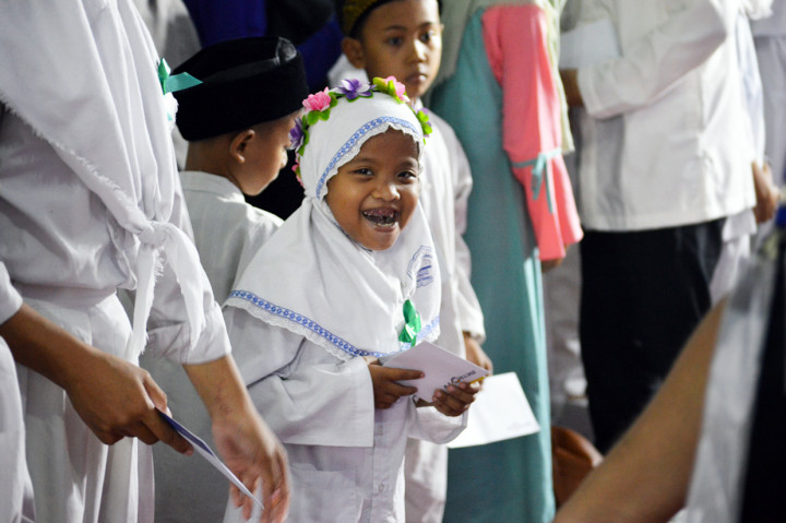 Para anak yatim juga akan diberikan santunan. Santunan itu diberikan secara simbolis kepada perwakilan tiap yayasan. Medcom.id/Khalishah Nuramalina