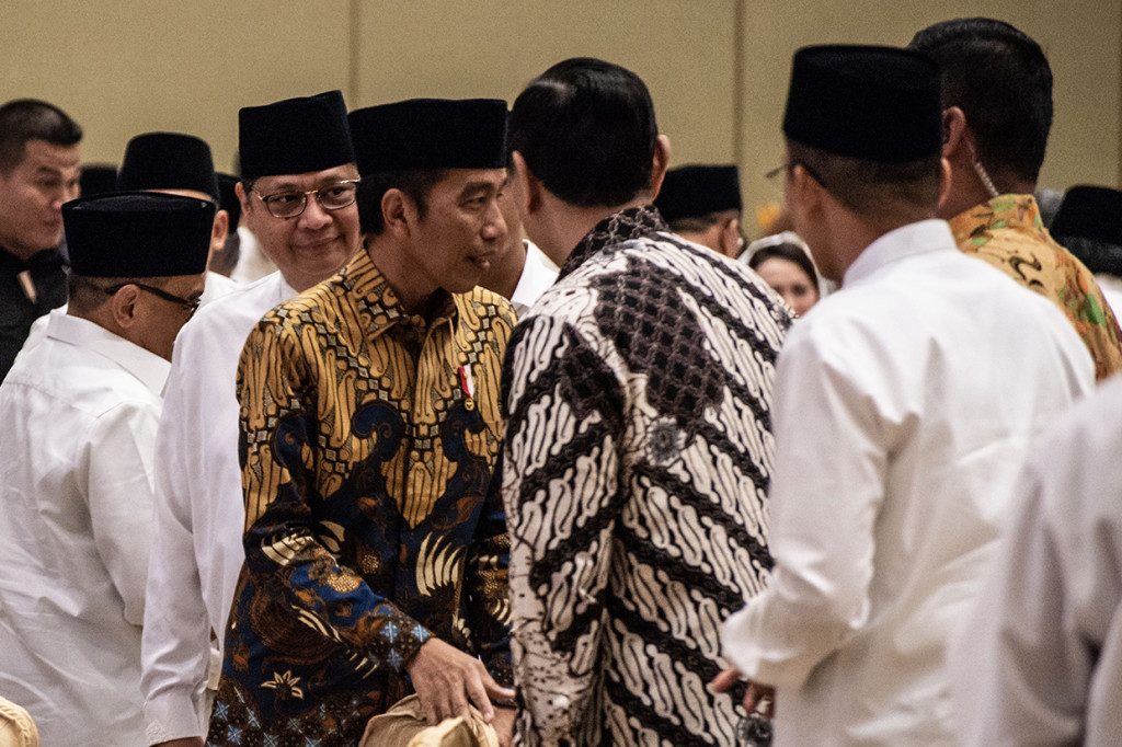 Acara yang dihadiri sejumlah elite politik dan kabinet kerja Jokowi-JK ini mengangkat tema Menjemput Kemenangan Ramadhan. 