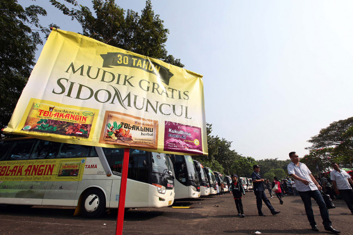 Tahun ini Sido Muncul memberangkatkan 12 ribu pemudik menggunakan 189 bus dari Jakarta sebanyak 114 bus dan sejumlah kota lain yaitu Tangerang, Bogor, Sukabumi, Cikampek, dan Bandung.