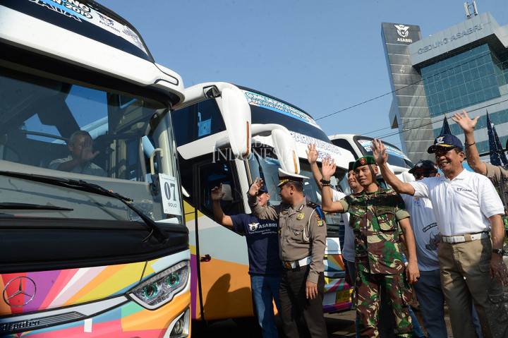 Asabri mengerahkan 27 bus executive dengan tujuan ke empat kota yakni Solo (8 bus, 389 orang), Semarang (6 bus, 286 orang), Yogyakarta (6 bus, 290 orang) dan Surabaya (7 bus, 335 orang).