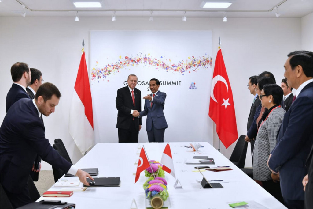 Dalam pertemuan tersebut Erdogan sekali lagi menyampaikan ucapan selamat atas terpilihnya kembali Jokowi sebagai Presiden Indonesia untuk lima tahun ke depan. 