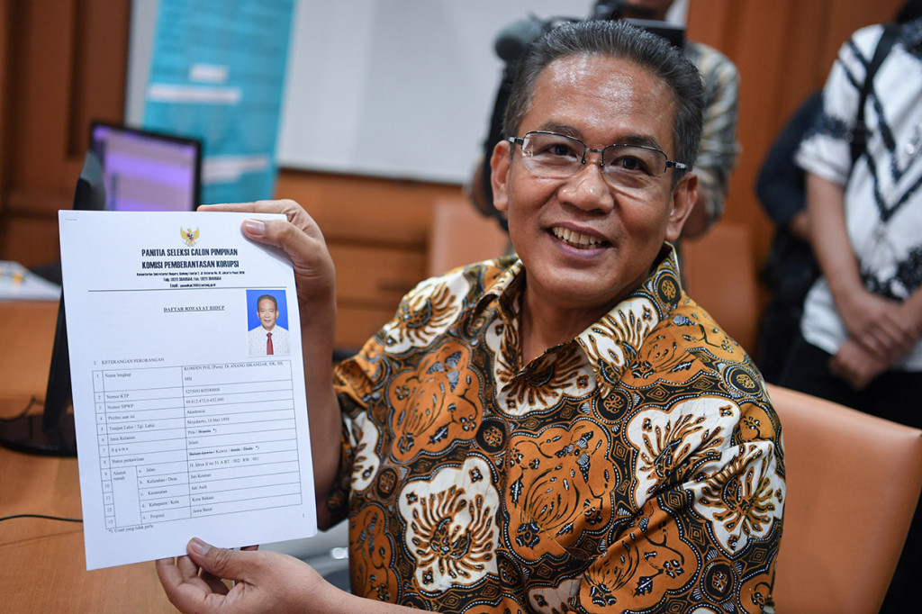Anang Iskandar mendaftar menjadi capim lembaga Antirasuah untuk masa jabatan 2019-2023. 