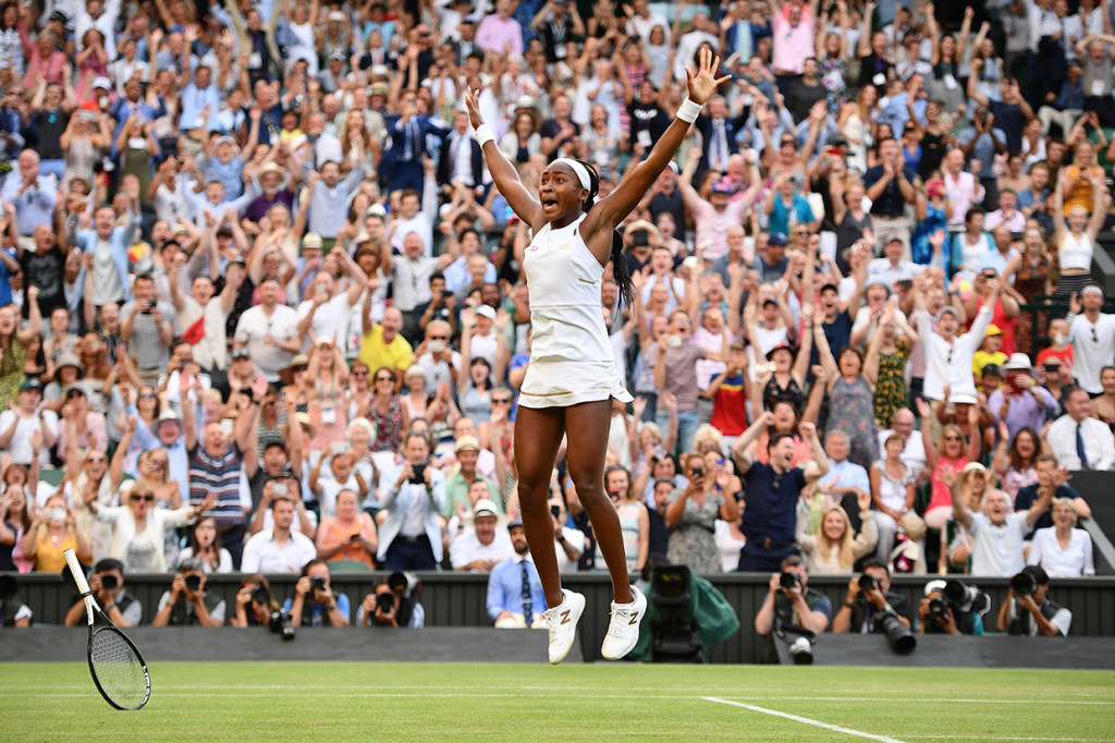 Petenis berusia 15 tahun tersebut melaju setelah mengalahkan petenis Slovenia Polona Hercog dengan skor 3-6, 7-6(7), 7-5.