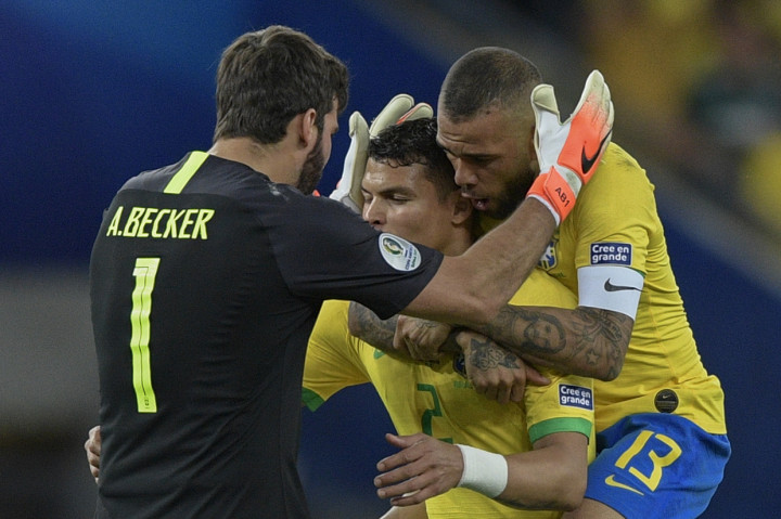 Di masa injury time babak pertama, Brasil kembali unggul melalui Gabriel Jesus. Afp Photo/Juan Mabromata