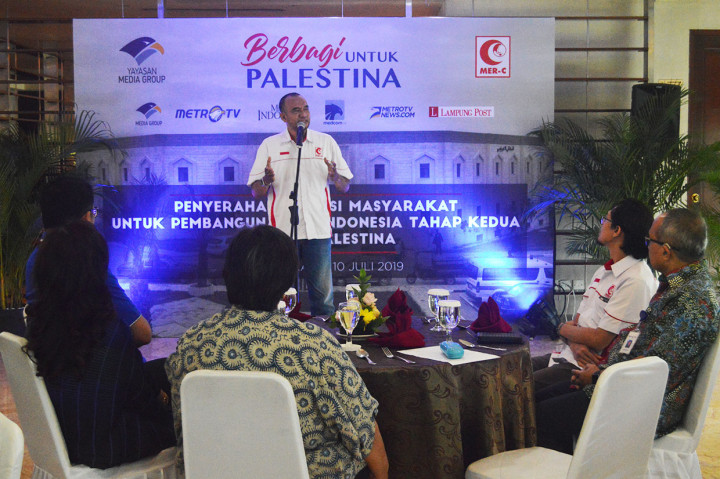 Sementara itu Ketua Presidium Mer-C dr Sarbini Abdul Murad mengapresiasi donasi yang diberikan Media Group. Ia sempat mengenang saat proses pembangunan RS Indonesia tahap pertama.