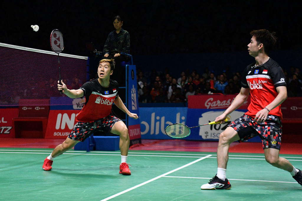 Ini menjadi kemenangan ketujuh Kevin/Marcus atas Hendra/Ahsan dari sembilan pertemuan mereka. Peraih gelar All England 2017 dan 2018 itu sebelumnya menekuk Hendra/Ahsan di final Indonesia Masters 2019 Januari lalu. Hasil tersebut sekaligus membuat The Minions, julukan Kevin/Marcus mempertahankan gelar juara Indonesia Open yang mereka rebut pada 2018 lalu. Antara Foto/Sigid Kurniawan