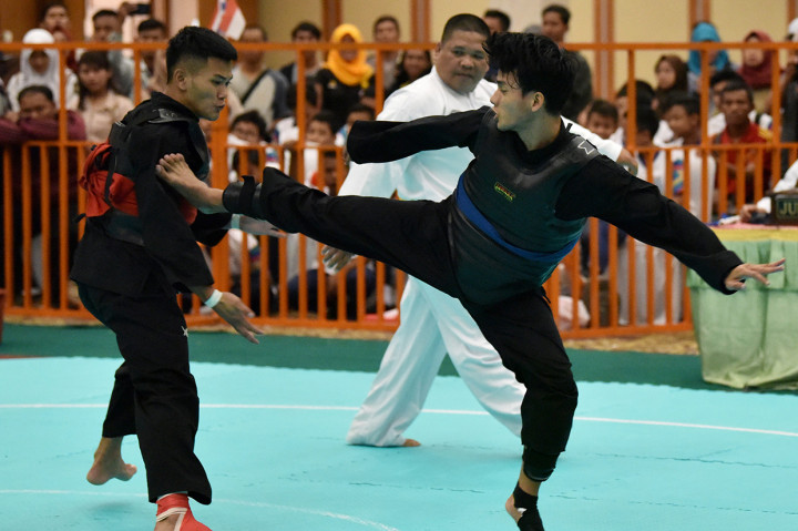 Dua emas lainnya diperoleh Indonesia dalam pertandingan seni pencak silat tunggal.
