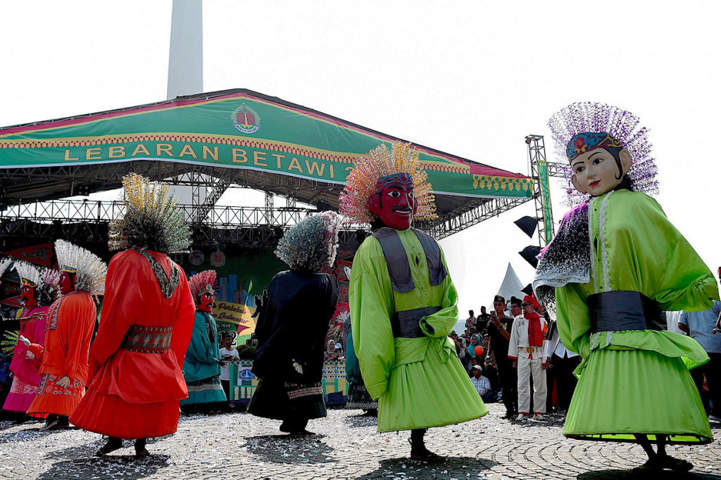Potongan syair lagu ondel-ondel yang diciptakan Djoko Subagyo yang dinyanyikan dan dipopulerkan oleh Benyamin Suaeb tahun 1971 itu santer terdengar di pagelaran Lebaran Betawi ke-12 yang berlangsung di kawasan Monumen Nasional (Monas), sejak Jumat, 19 Juli 2019 hingga Minggu, 21 Juli 2019.