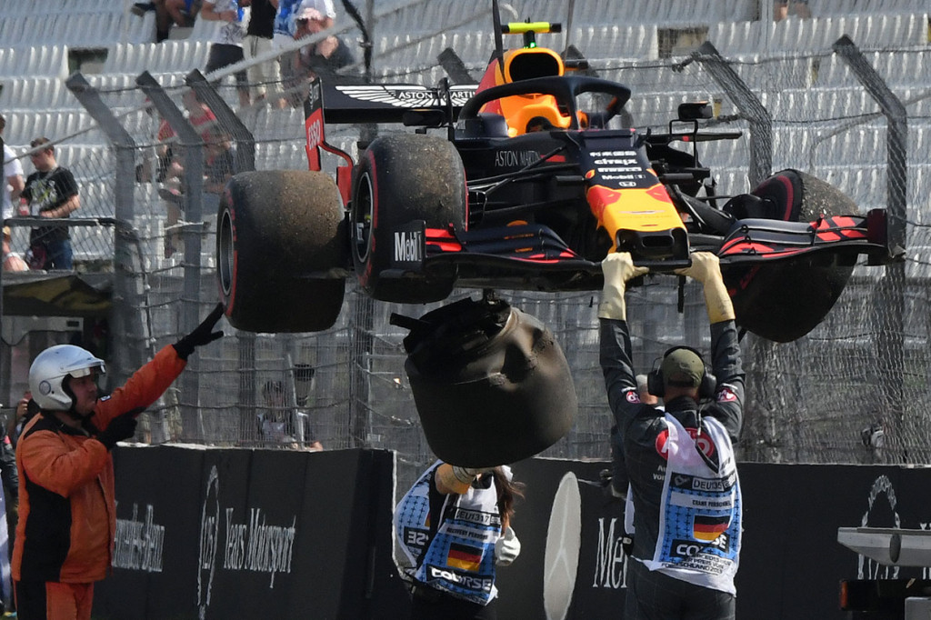 Pembalap Red Bull Max Verstappen mengakhiri hari itu dengan finis kelima sedangkan rekan satu timnya, Pierre Gasly mengalami kecelakaan di tikungan terakhir. Gasly melebar di tikungan terakhir dan melibas gravel, menyebabkan mobil Red Bull RB15nya menyenggol tembok pembatas dan rusak di bagian kirinya. Sesi latihan bebas sempat tertunda karenanya. 