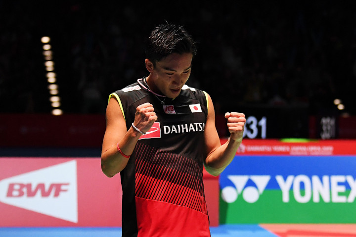Pebulutangkis nomor satu dunia Kento Momota juara Japan Open 2019 setelah mengalahkan Jonatan Christie.