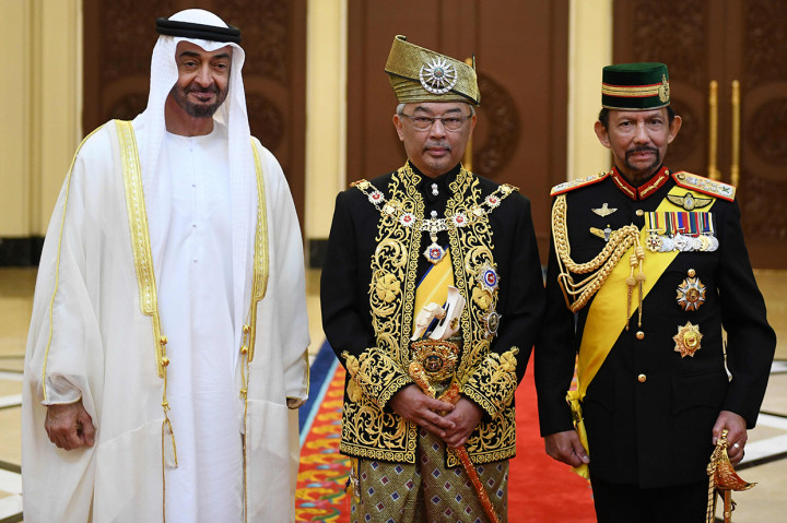 Di antara tamu-tamu asing terkemuka termasuk Putra Mahkota Abu Dhabi Sheikh Mohamed Zayed Al-Nahyan dan Sultan Hassanal Bolkiah Brunei. Malaysia. Afp Photo/Khirul Nizam Zanil