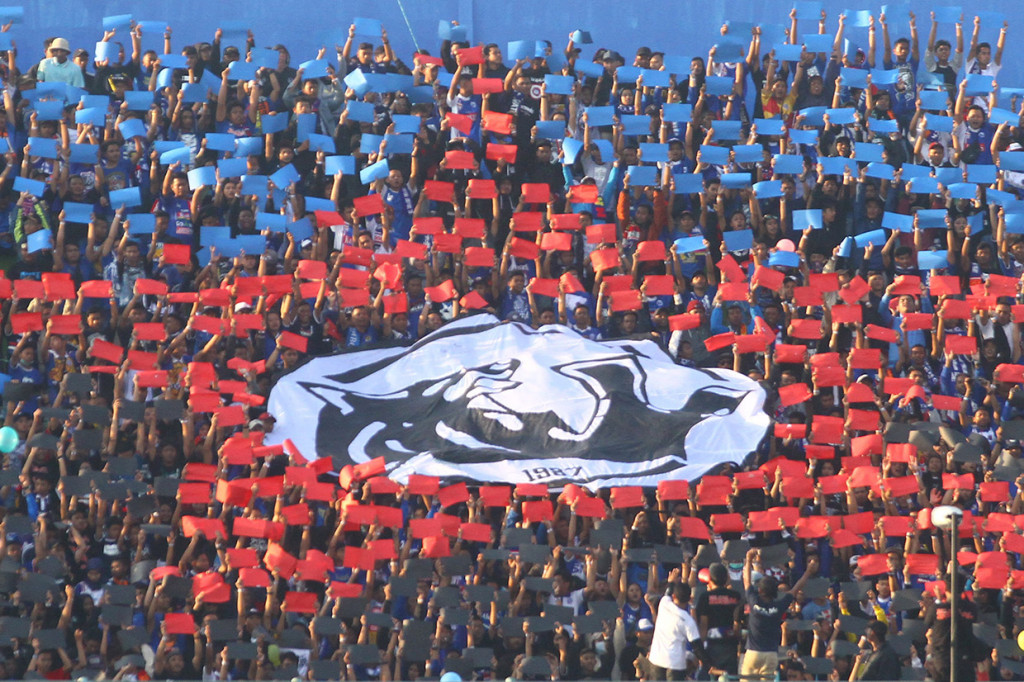 Makan Konate jadi bintang tuan rumah dengan menyumbang satu gol dan dua assist di Stadion Kanjuruhan, Malang.