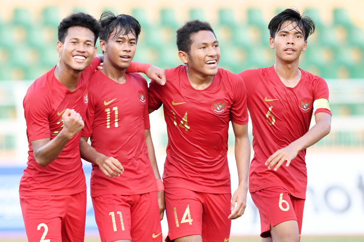 Timnas Indonesia U-18 menggilas Myanmar 5-0 pada perebutan tempat ketiga Piala AFF U-18 di Stadion Thong Nhat.