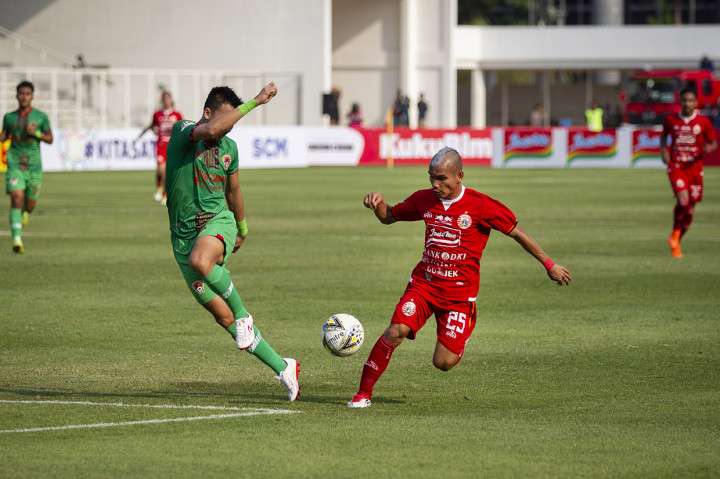 Persija Jakarta menang 3-0 saat menjamu Kalteng Putra dalam laga pekan ke-15 Shopee Liga 1 2019 yang digelar di Stadion Madya, Senayan, Jakarta.