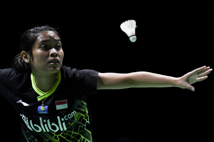 Gregoria melaju ke babak 16 besar setelah menang dengan skor 21-14, 21-10. 
