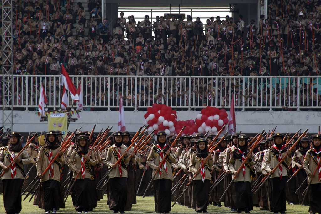 Acara ini digelar pada peringatan HUT kr-58 Pramuka tingkat Provinsi Jawa Barat di Stadion Pakansari, Bogor, Jawa Barat
