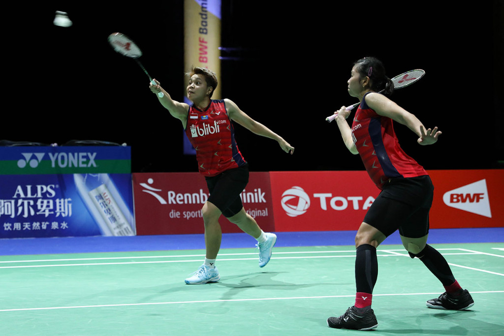 Pada semifinal, Sabtu, 24 Agustus 2019, Greysia/Apriyani akan melawan unggulan pertama Mayu Matsumoto/Wakana Nagahara, yang di pertandingan perempat final menundukkan sesama pasangan Jepang Shiho Tanaka/Koharu Yonemoto.
