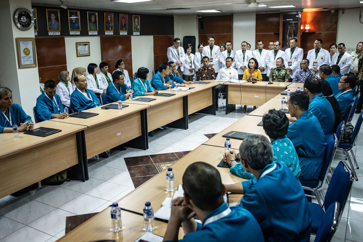 Sebanyak 20 orang yang dinyatakan lolos dalam tes profile assessment Capim KPK masa jabatan 2019-2023 mengikuti tes kesehatan tersebut.