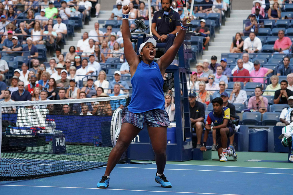 Townsend, 23, mengulang catatan terbaiknya di grand salam setelah mencapai putaran ketiga saat melalukan debut dalam babak utama Roland Garros 2014.   