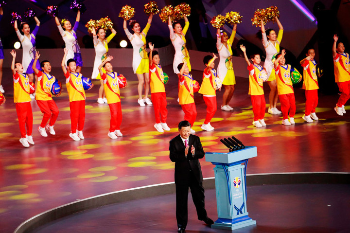 Presiden Tiongkok Xi Jinping secara resmi membuka gelaran putaran final Piala Dunia FIBA 2019, di Beijing National Aquatics Centre, Beijing, Jumat, 30 Agustus 2019 waktu setempat. Beijing National Aquatics Centre pada 2008 lalu menjadi salah satu arena Olimpiade.