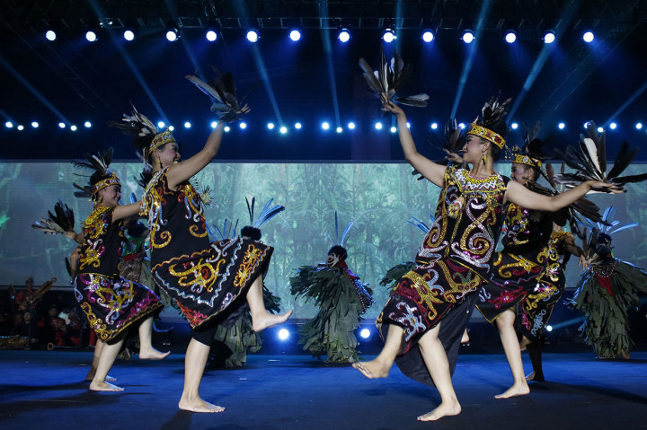 Pagelaran budaya tersebut diselenggarakan di Silang Monas Barat Daya Jakarta, mulai pukul 18.30 hingga 21.00 WIB. MI/Bary Fathahilah