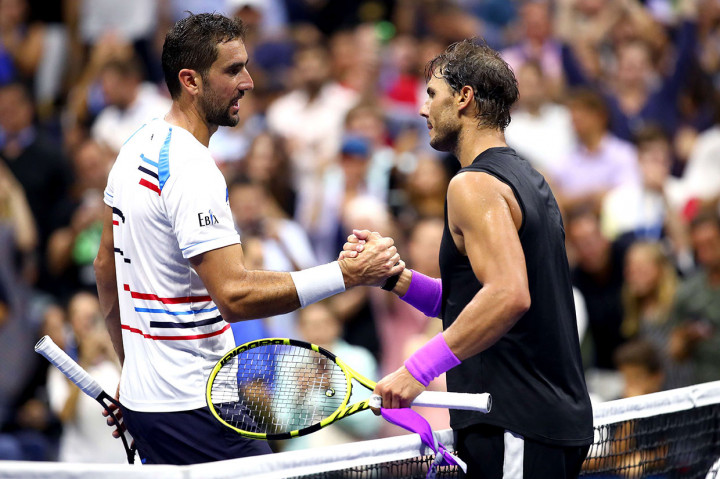 Unggulan kedua tersebut melaju ke perempat final setelah mengalahkan Marin Cilic 6-3 3-6 6-1 6-2 di Stadion Arthur Ashe pada Selasa WIB. Bagi Nadal ini merupakan perempat final untuk ke-40 kalinya dalam turnamen Grand Slam.