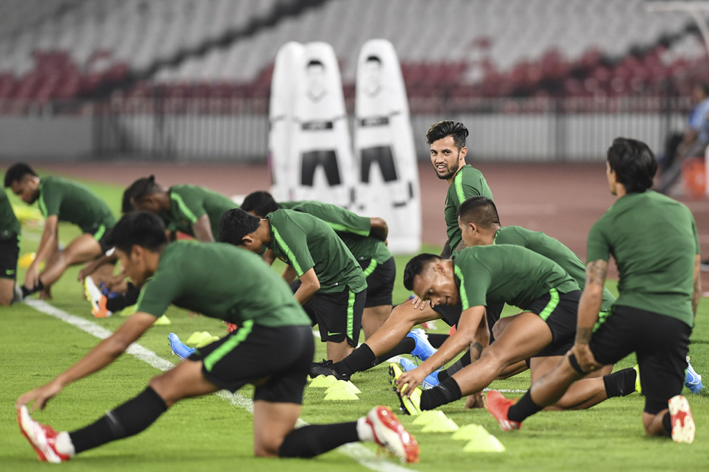 Latihan tersebut sebagai persiapan melawan timnas Malaysia pada 5 September dalam ajang Kualifikasi Piala Dunia 2022, Grup G Zona Asia.