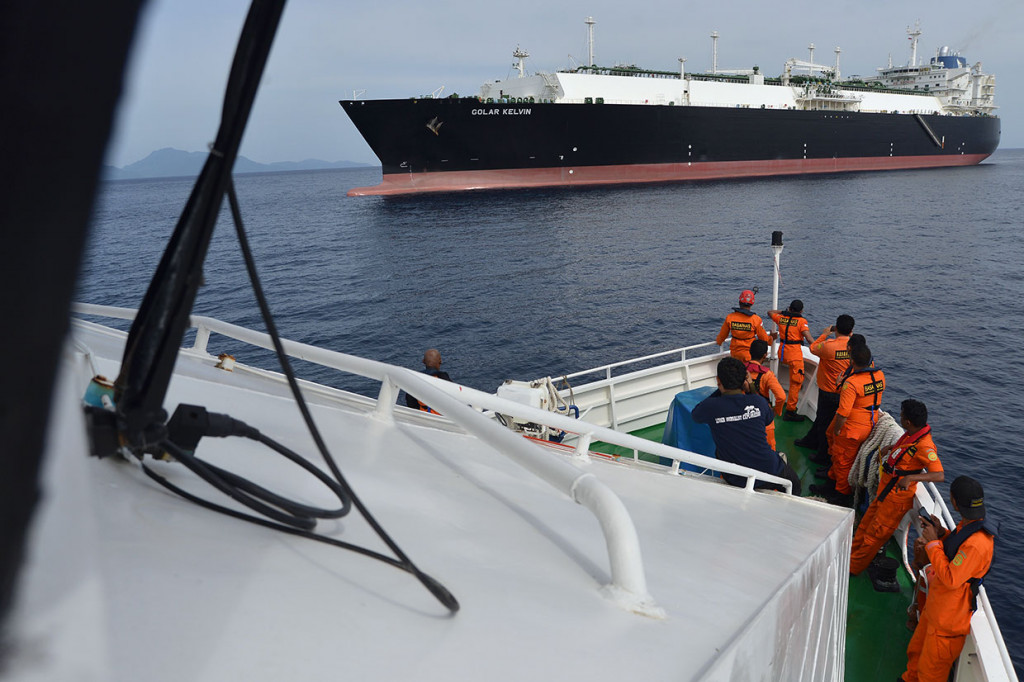Sementara itu tanker MT Gola Kevlin yang berangkat dari Singapura kembali melanjutkan perjalanan menuju Brasil. Antara Foto/Ampelsa