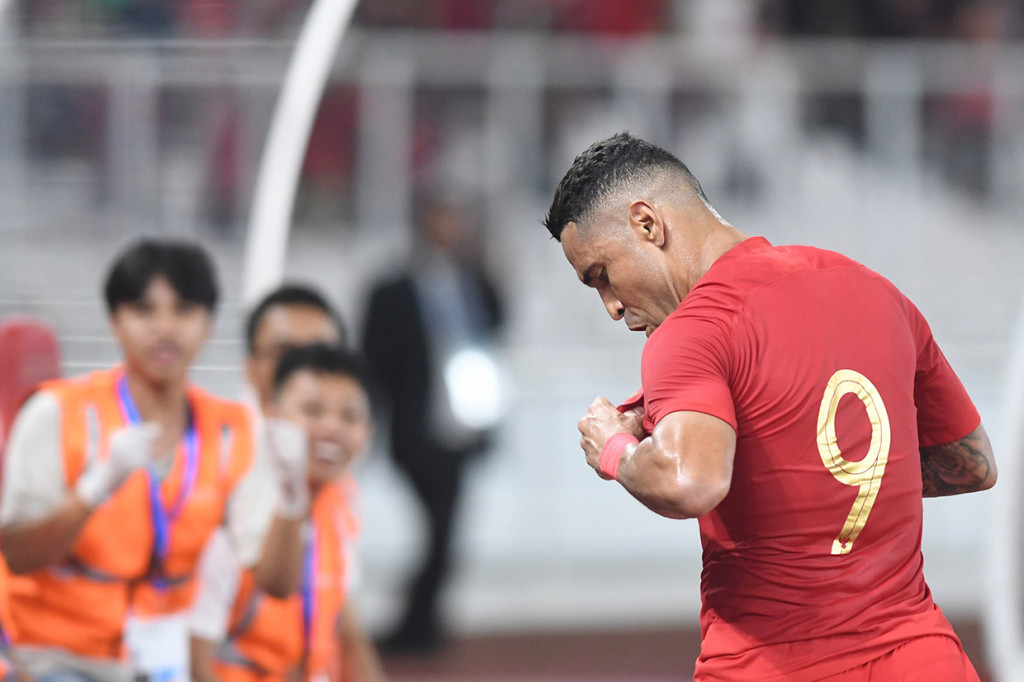 Sepasang gol Beto Goncalves dibalas satu gol Malaysia dari kaki pemain pengganti Mohamadou Sumareh. Antara Foto/M Risyal Hidayat