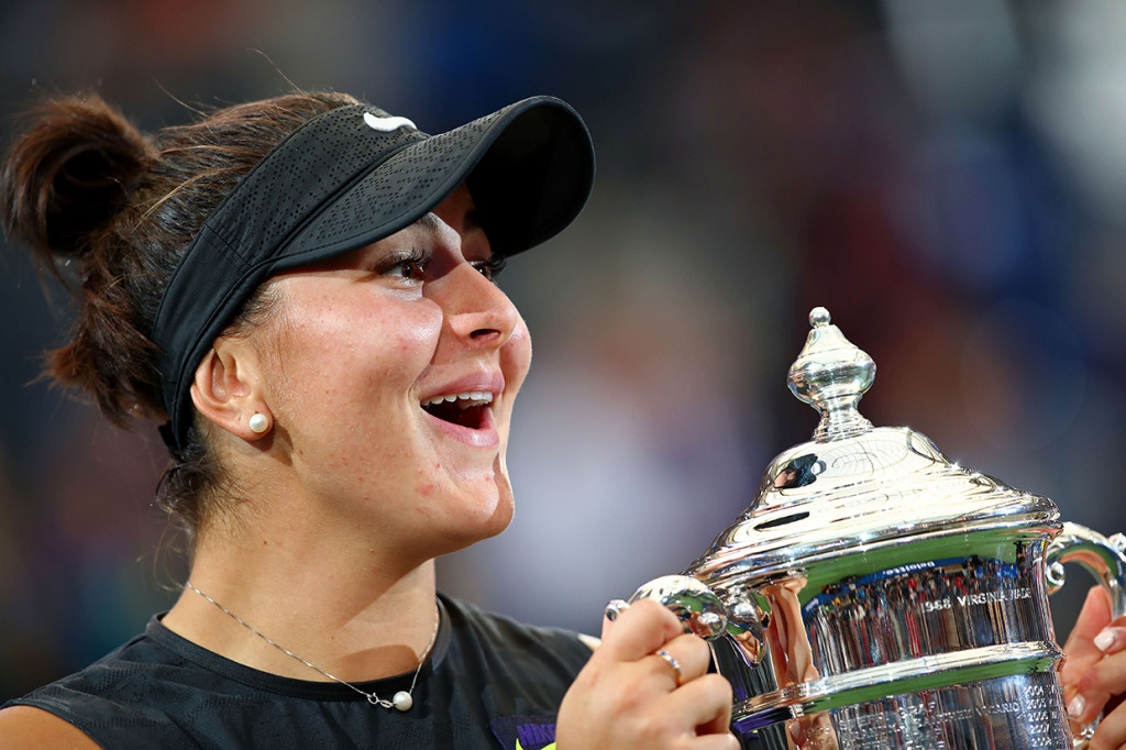 Andreescu yang berusia 19 tahun menjadi juara Grand Slam termuda sejak Maria Sharapova pada AS Terbuka 2006. Afp Photo/Clive Brunskill
