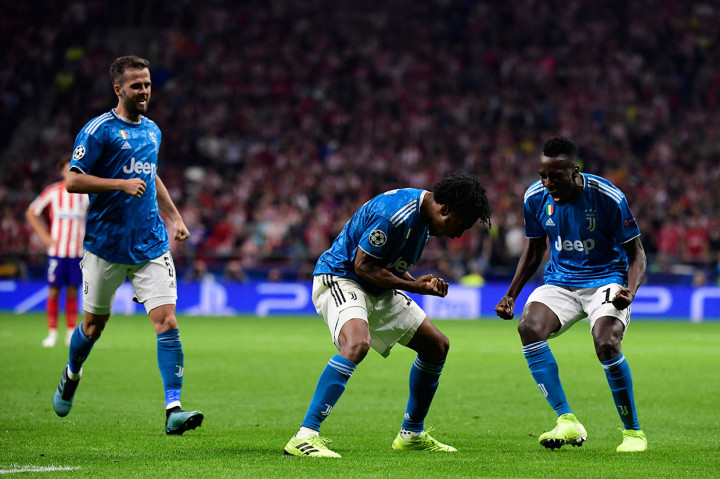 Juventus akhirnya berhasil memecah kebuntuan lewat tembakan keras kaki kiri Juan Cuadrado di area kotak penalti menembus gawang Oblak.