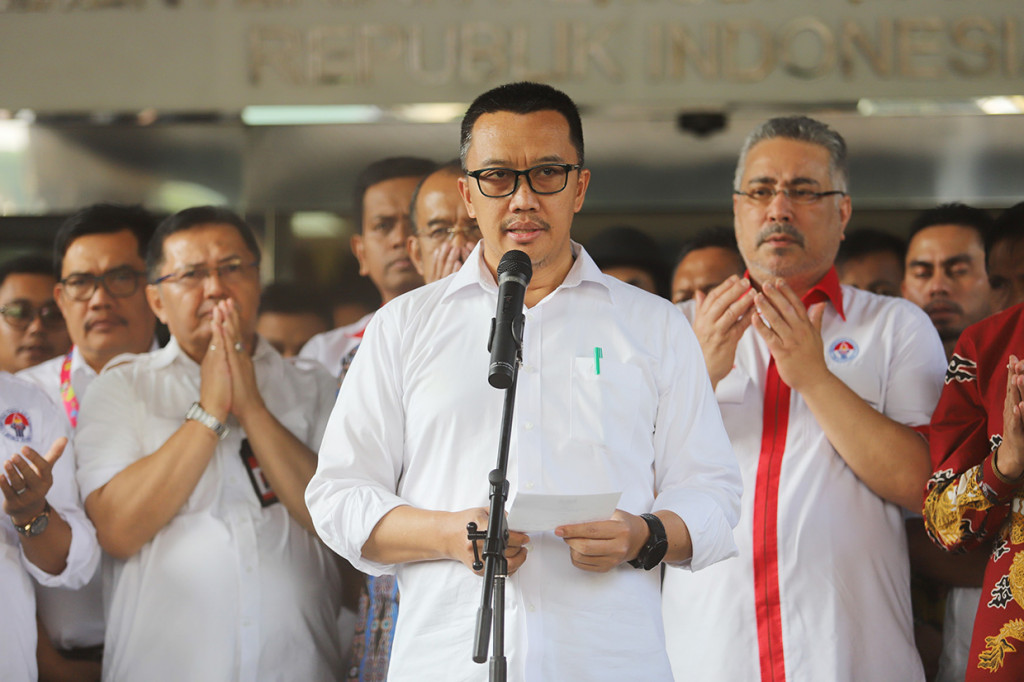 Imam Nahrawi mengundurkan diri dari jabatan Menpora usai ditetapkan sebagai tersangka oleh KPK. 