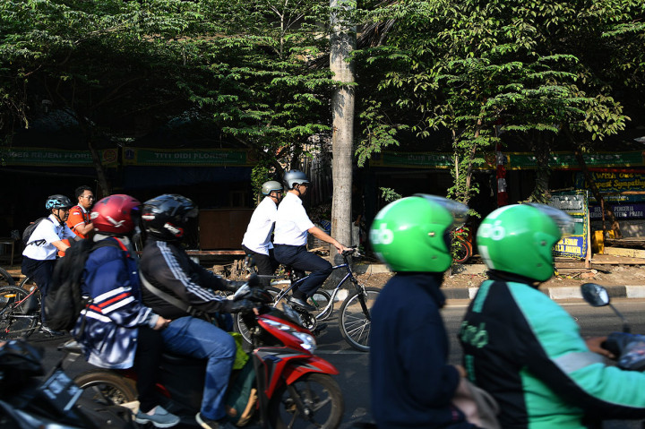 Kegiatan tersebut merupakan rangkaian dari uji coba 17 jalur sepeda yang dibagi dalam tiga fase yang seluruhnya mencapai 63 kilometer.