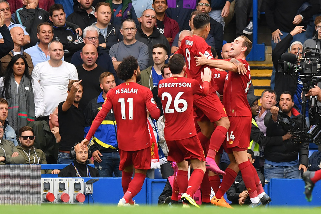 Adapun Liverpool perkasa di puncak klasemen Liga Inggris dengan raihan 18 poin atau masih sempurna musim ini. AFP Photo/Olly Greenwood