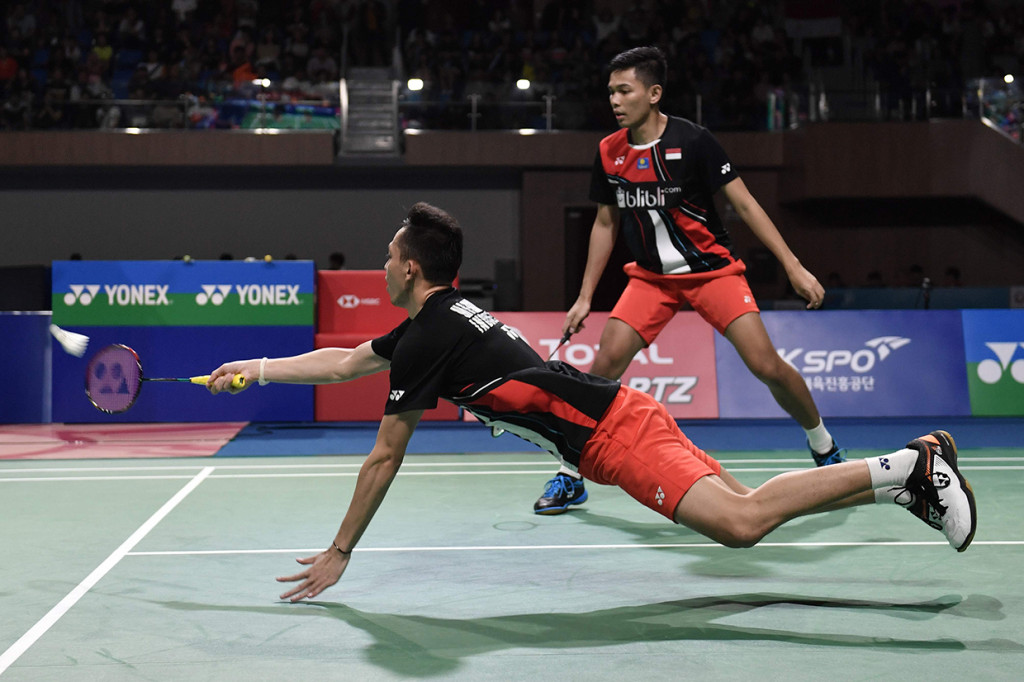 Pada laga final yang berlangsung di Incheon Ariport Skydome, Fajar/Rian sukses mengalahkan Takeshi Kamura/Keigo Sonoda (Jepang) dengan skor 21-16, 21-17.