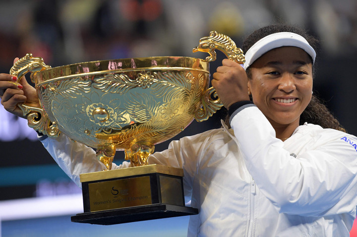 Naomi Osaka meraih gelar juara yang kedua kali beruntun setelah menang di Pan Pacific Open, September lalu. AFP Photo/Noel Celis