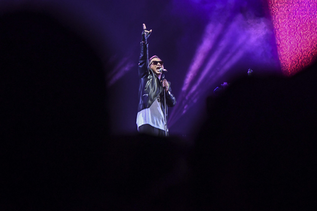 Grup Band Clubeighties tampil pada hari ketiga Synchronize Fest 2019 di Gambir Expo, Kemayoran, Jakarta.
