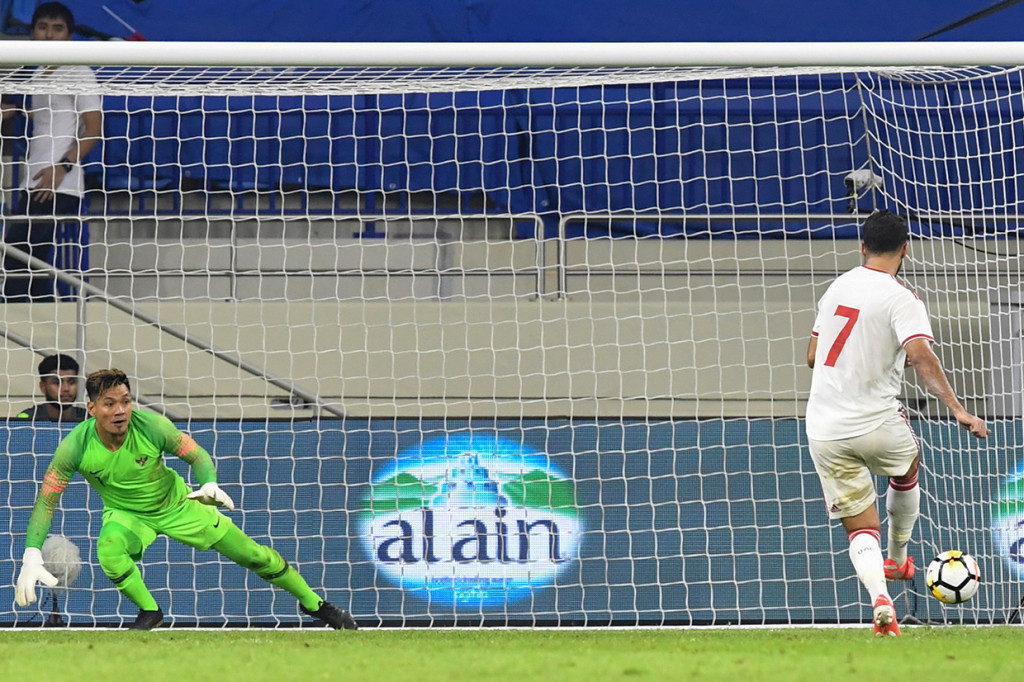 Unggul di babak pertama, timnas UEA pun semakin gencar melakukan serangan. Mereka berhasil mengantongi empat gol melalui hattrick Ali Mabkhout di menit 51, 63, dan 72.