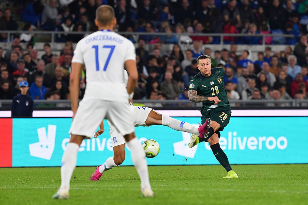 Pada menit ke-77 Italia menggandakan keunggulan lewat tembakan dari luar kotak penalti pemain pengganti Federico Bernardeschi.