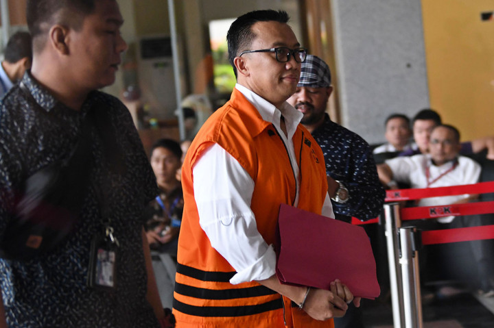 Imam diperiksa sebagai saksi kasus dugaan suap pemberian dana hibah KONI  untuk tersangka Miftahul Ulum (MIU) yang merupakan asisten pribadinya. Antara Foto/Aditya Pradana Putra