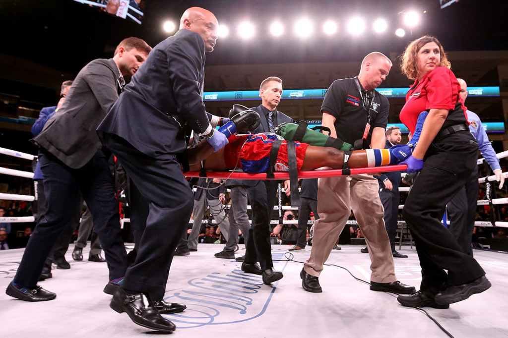 Petinju Amerika itu sudah tidak sadarkan diri sejak dari ring dan dibawa menggunakan tandu setelah kalah KO pada ronde ke-10. Day berbaring di kanvas selama beberapa menit mendapat perawatan medis sebelum dibawa keluar dari ring. Petinju kelas welter super berusia 27 tahun itu telah menjalani operasi darurat setelah dipukul KO oleh Conwell pada Sabtu, 12 Oktober 2019 lalu, di Wintrust Arena, Chicago.