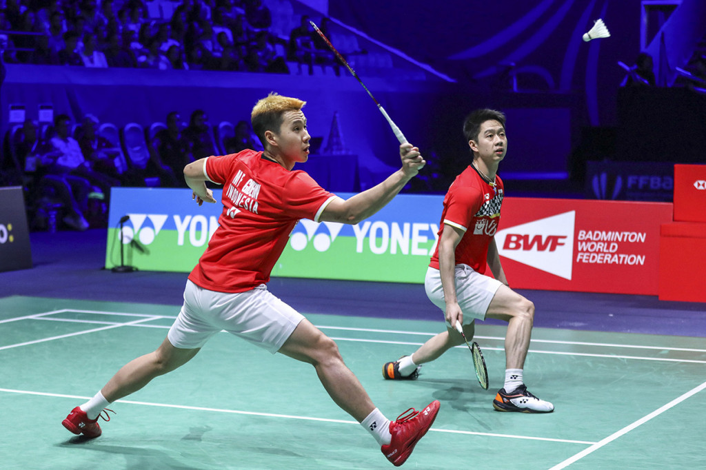 Ganda putra Indonesia Marcus Fernaldi Gideon dan Kevin Sanjaya Sukamuljo menjuarai French Open 2019 setelah menang dari Rankireddy/Shetty dengan skor 21-18, 21-16. 
