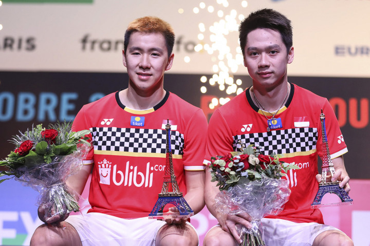 Dengan demikian Indonesia berhasil membawa dua gelar juara dari turnamen ini. Selain Kevin/Marcus, Praveen Jordan/Melati Daeva Oktavianti juga menjadi juara pada turnamen yang berlangsung di Paris Coubertin Stadium ini.
