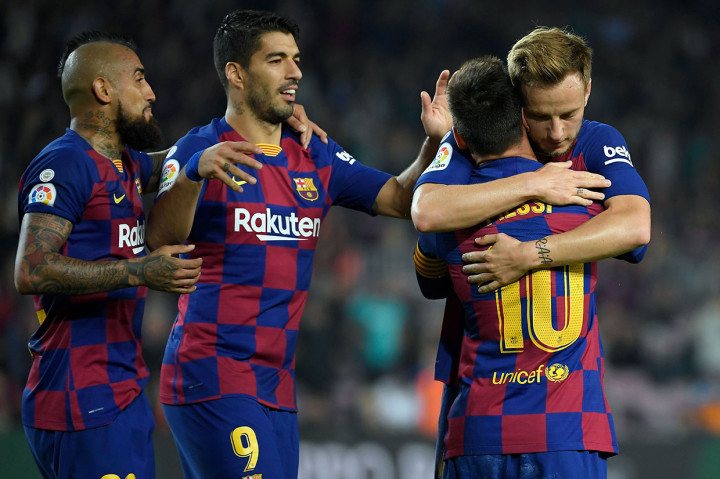 Pada menit ke-75 Messi kembali mencatatkan namanya di papan skor untuk membawa timnya unggul 4-1.